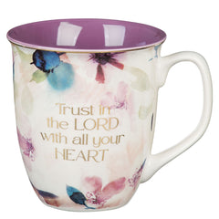 Mug púrpura flores de ciruelo 