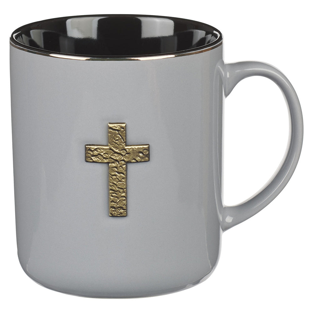 Mug Gray /Metal Cross 1 Peter 2:24