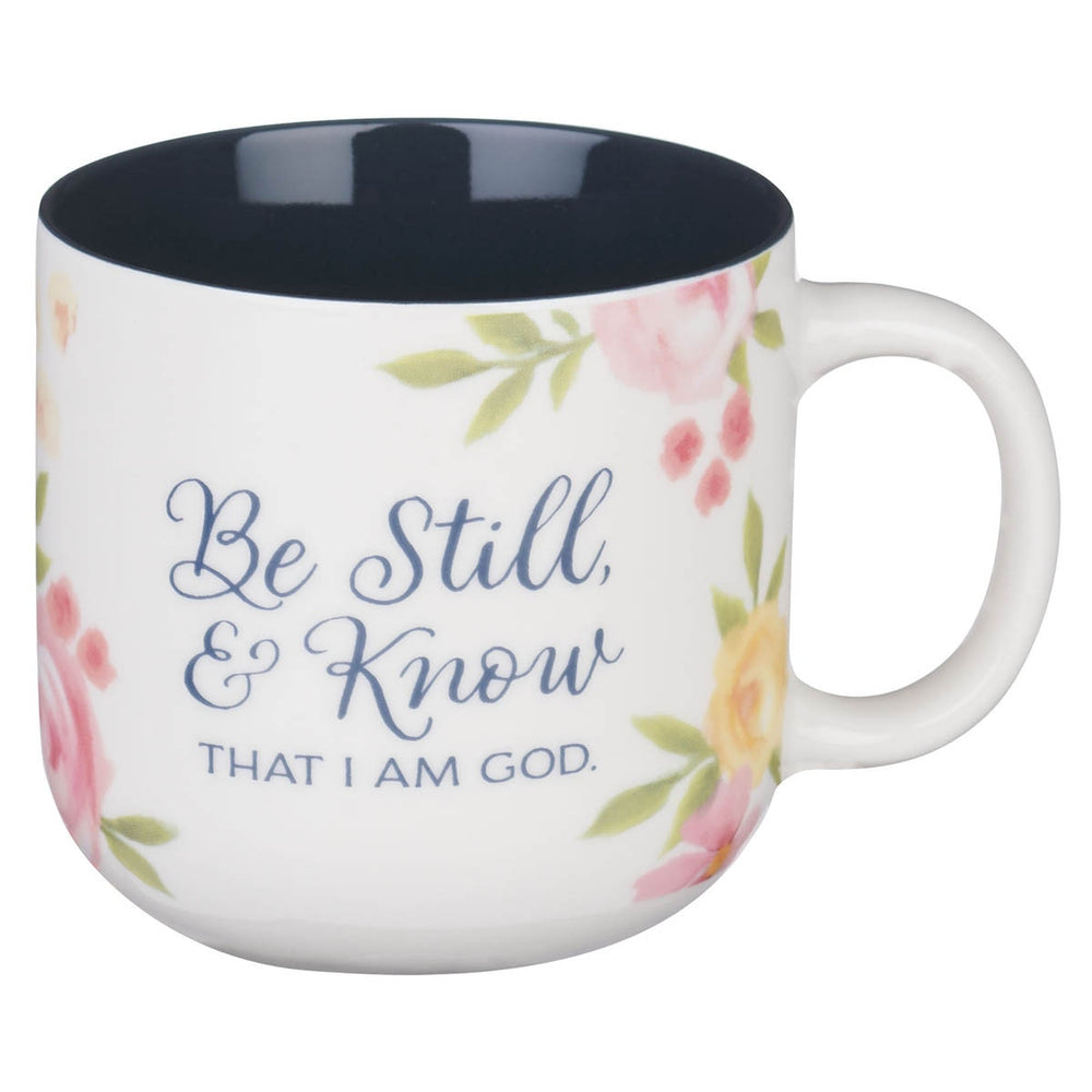 Mug Floral Be Still & Know – Salmo 46:10