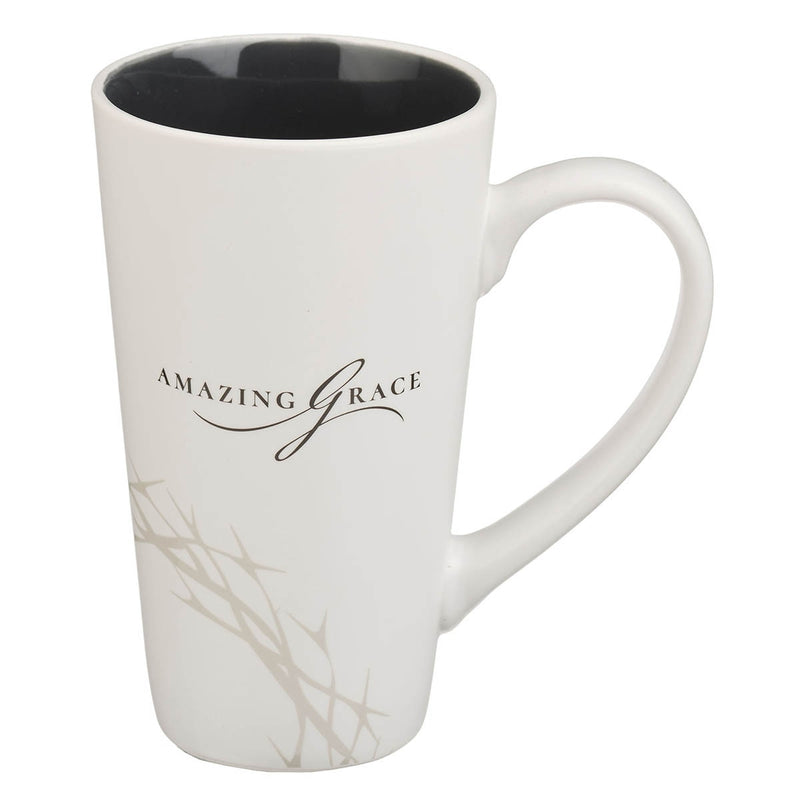 Mug Blanca “Sublime Gracia” Espina de Cristo – Inspiración Cristiana