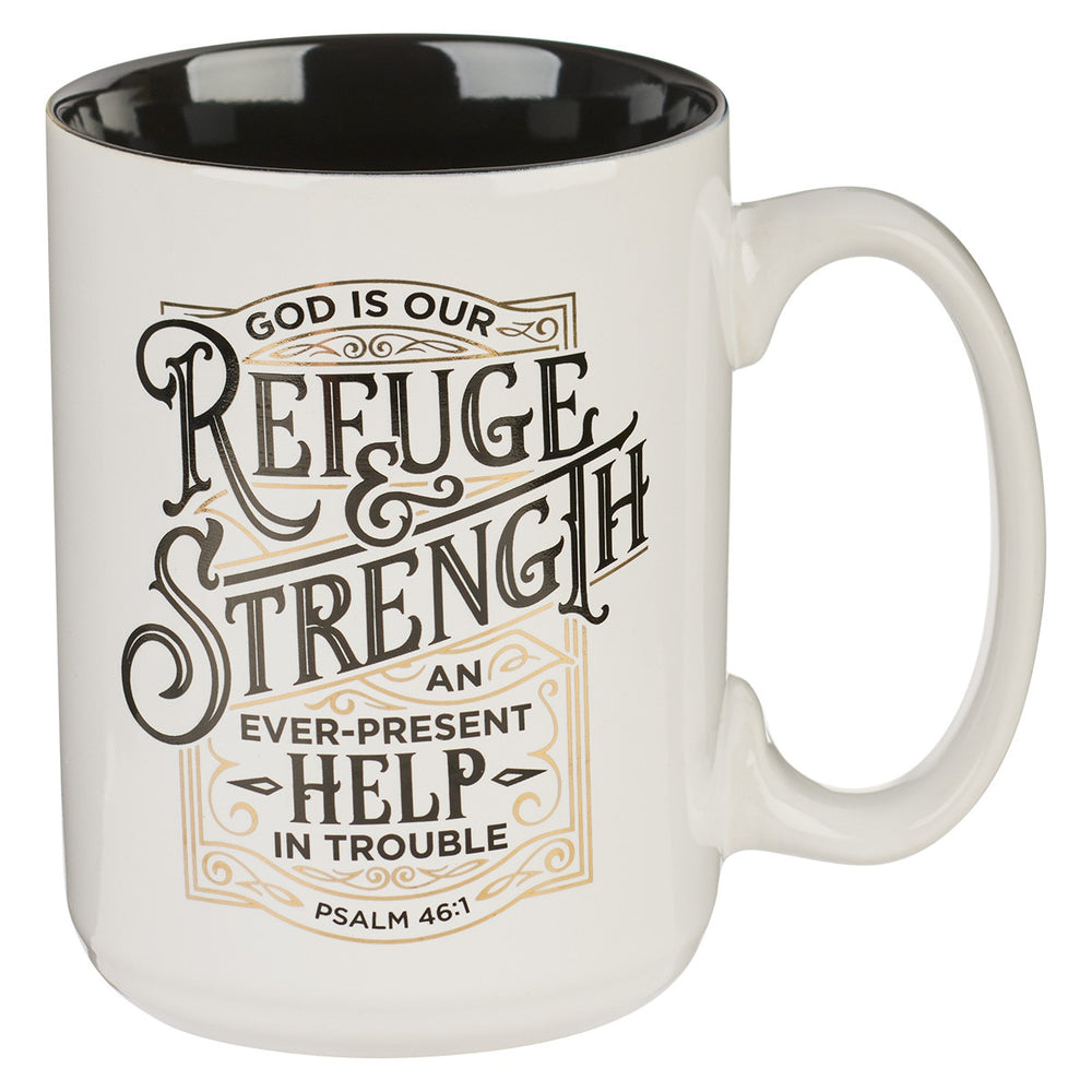 MUG DE CERÁMICA "REFUGE AND STRENGTH"