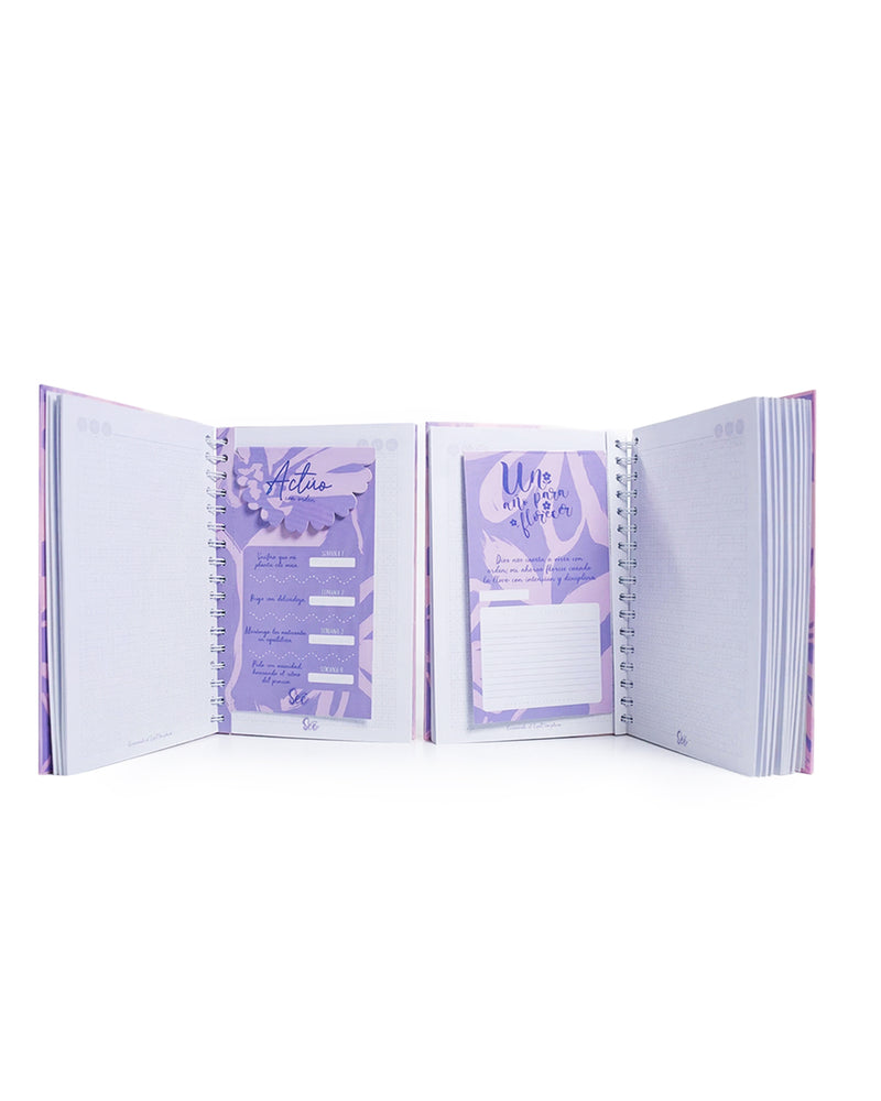 Agenda de ahorro con sobres multipropósitos, color Morado
