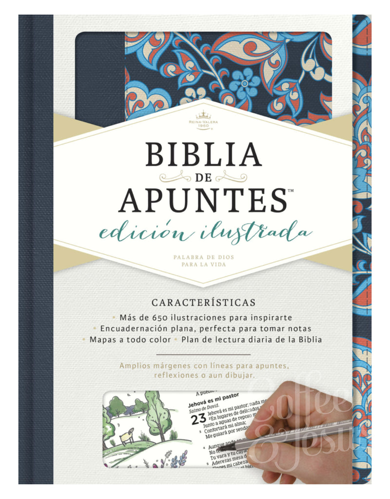 Biblia de apuntes edición Ilustrada azul - RVR 1960