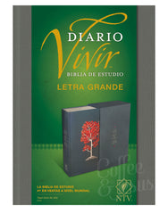 Biblia de estudio del diario vivir, letra grande tapa dura tela gris - NTV