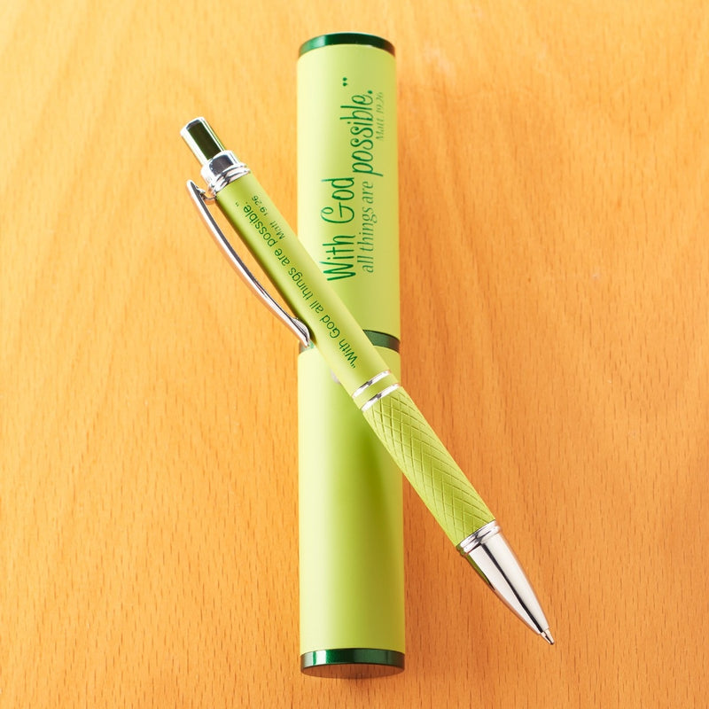 Bolígrafo con Versículo Bíblico y Estuche