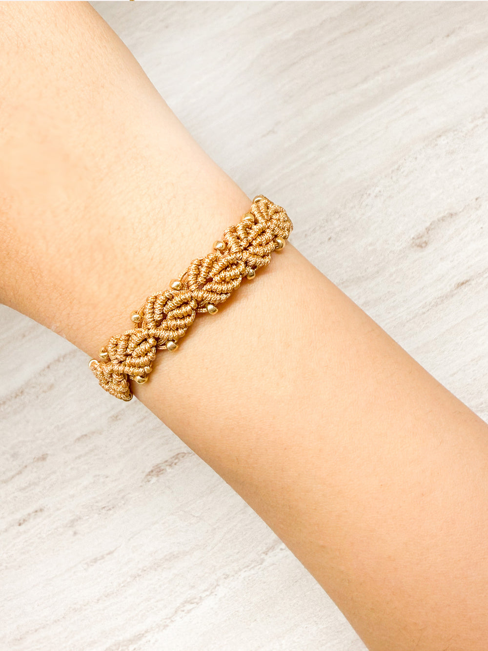 Pulsera Macramé "Hojas"