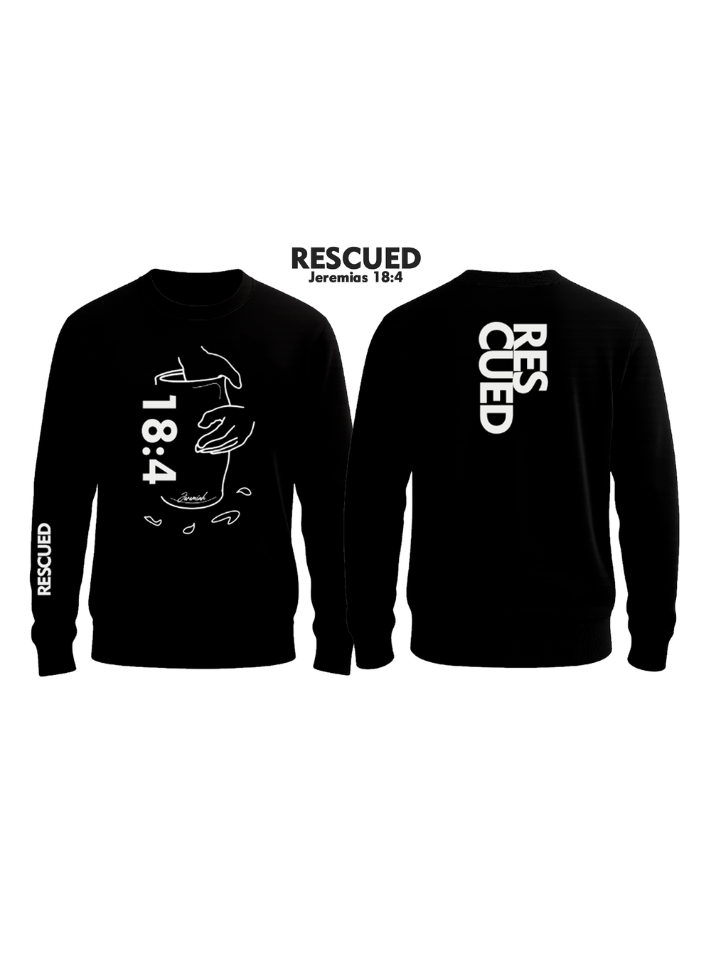 Buzo Rescued, color negro