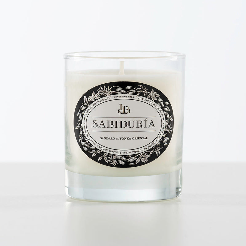 Vela Sabiduría, Sándalo y Tonka