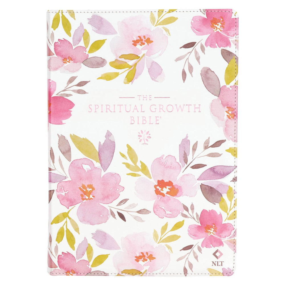 Biblia Floral Rosa, Inglés - NLT