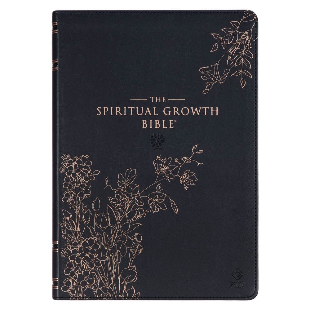 Biblia en Inglés de Crecimiento Espiritual NLT – Cuero Sintético Azul Medianoche