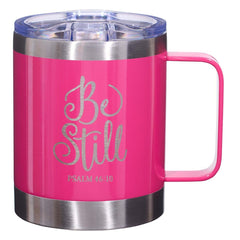 MUG CON TAPA ROSADO 