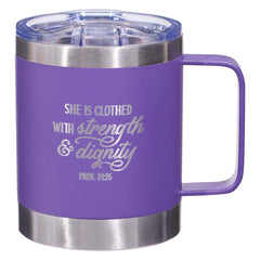 MUG CON TAPA PÚRPURA 
