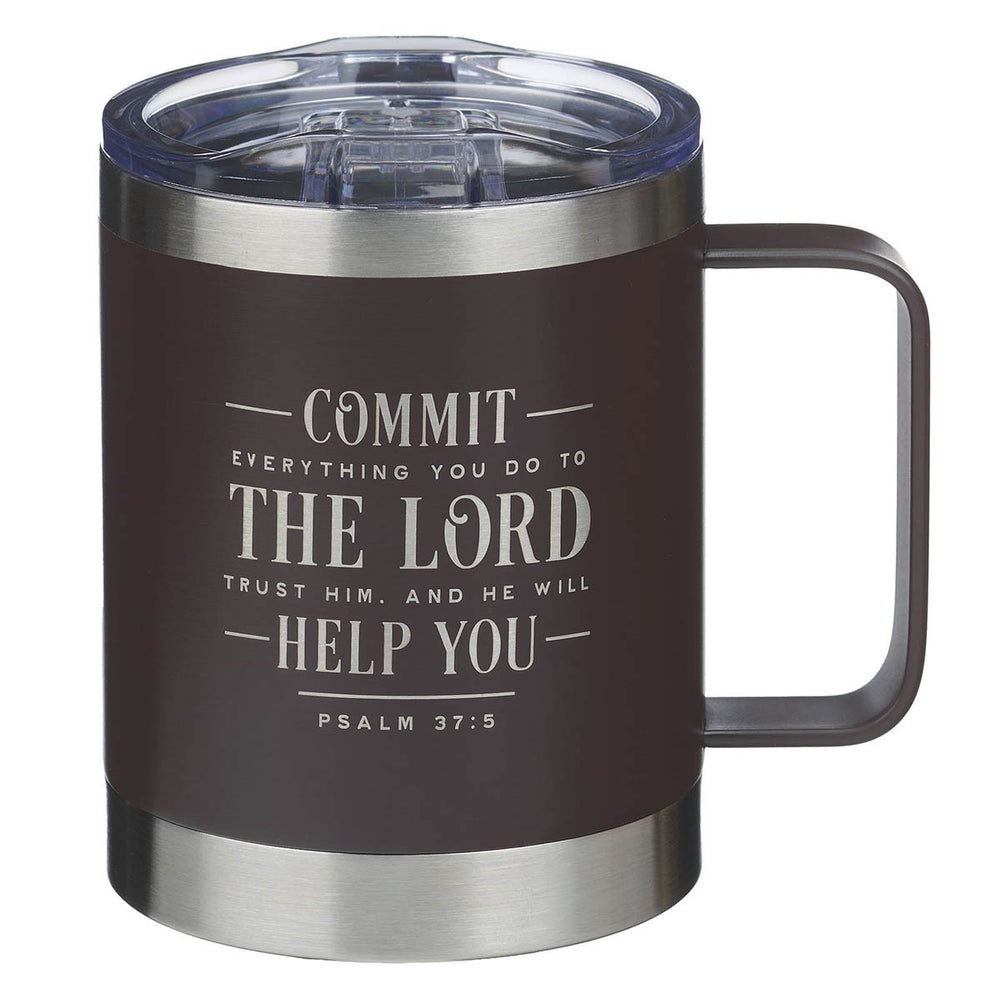 Mug en Acero Inoxidable Commit Everything You Do Ps. 37:5