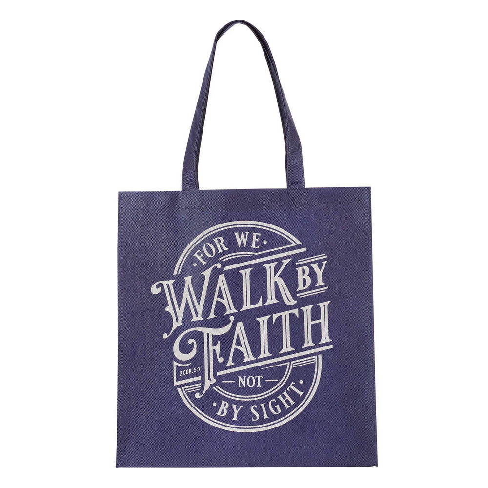 Tote Bag azul walk by faith