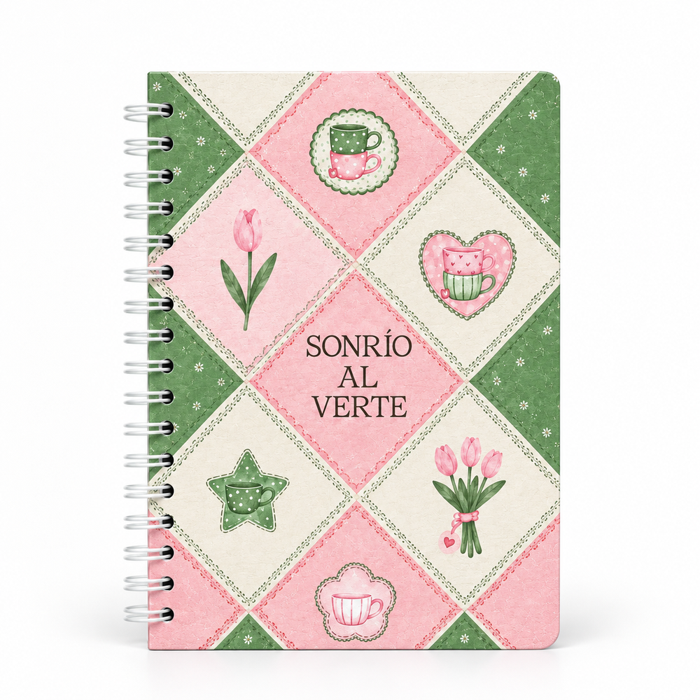 Cuaderno Argollado Grande 100 Hojas – Diseños Florales y Cerezas