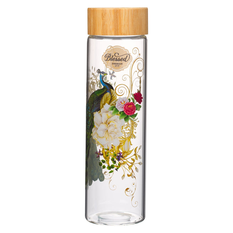 BOTELLA PARA AGUA EN VIDRIO "BLESSED"