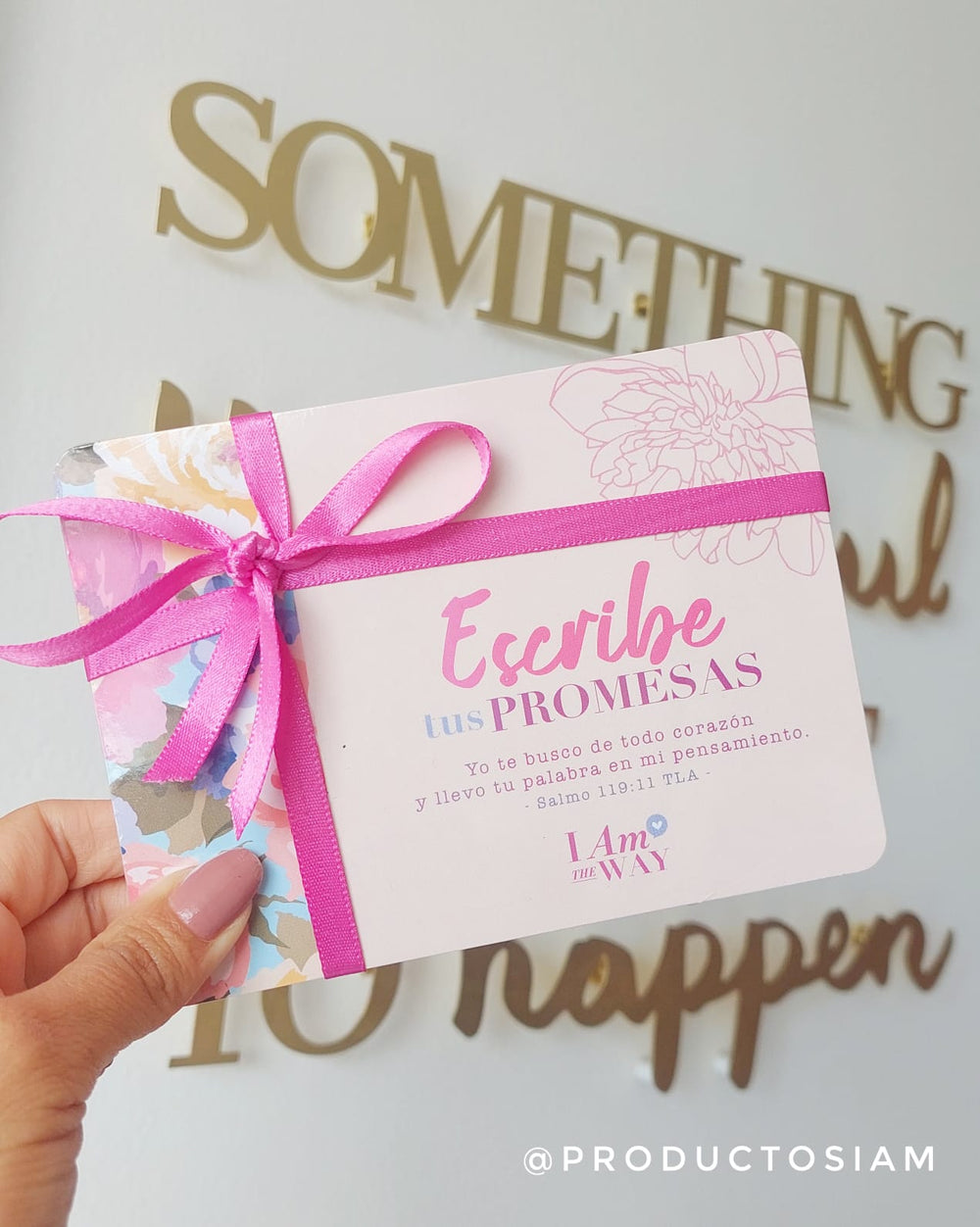 Tarjetas Escribe tus promesas I Am, color rosa