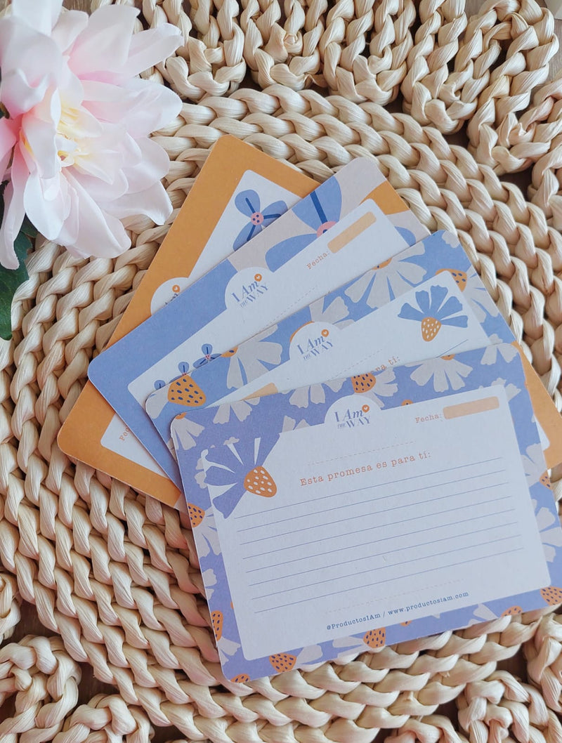 Tarjetas Escribe tus promesas I Am, color lila