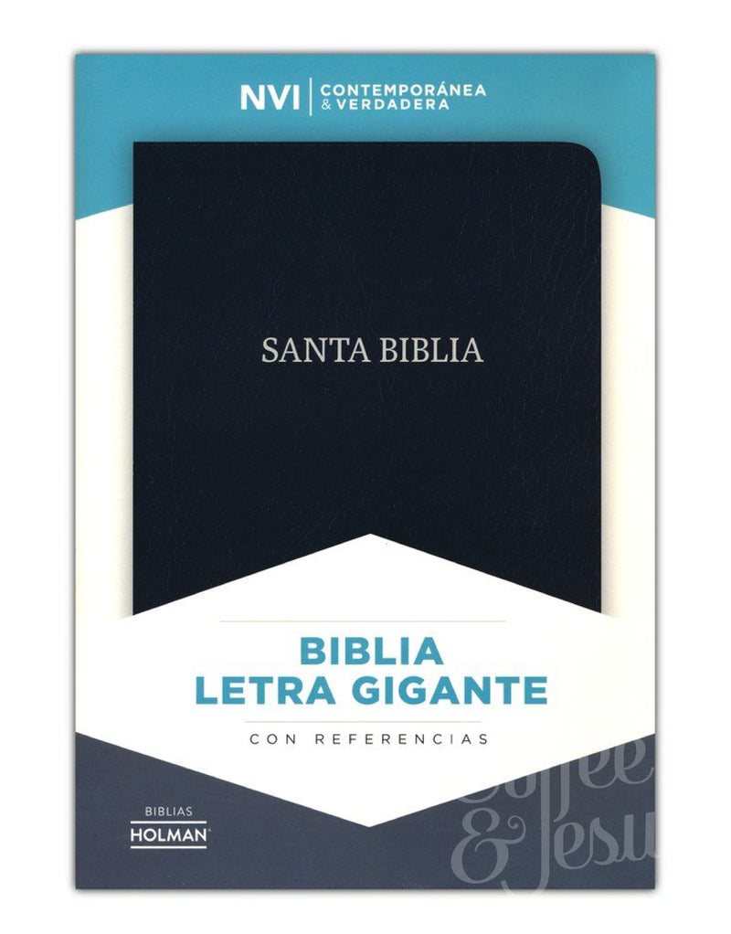 Biblia letra gigante, negro piel fabricada - NVI