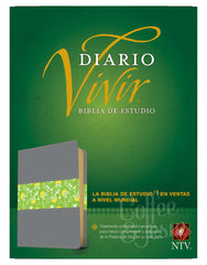 Biblia de estudio del diario vivir gris/verde con índice - NTV