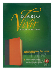 Biblia de estudio del diario vivir sentipiel azul/café - NTV