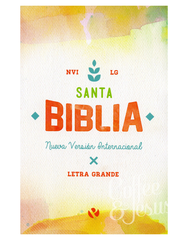 Biblia rustica acuarela, letra grande - NVI