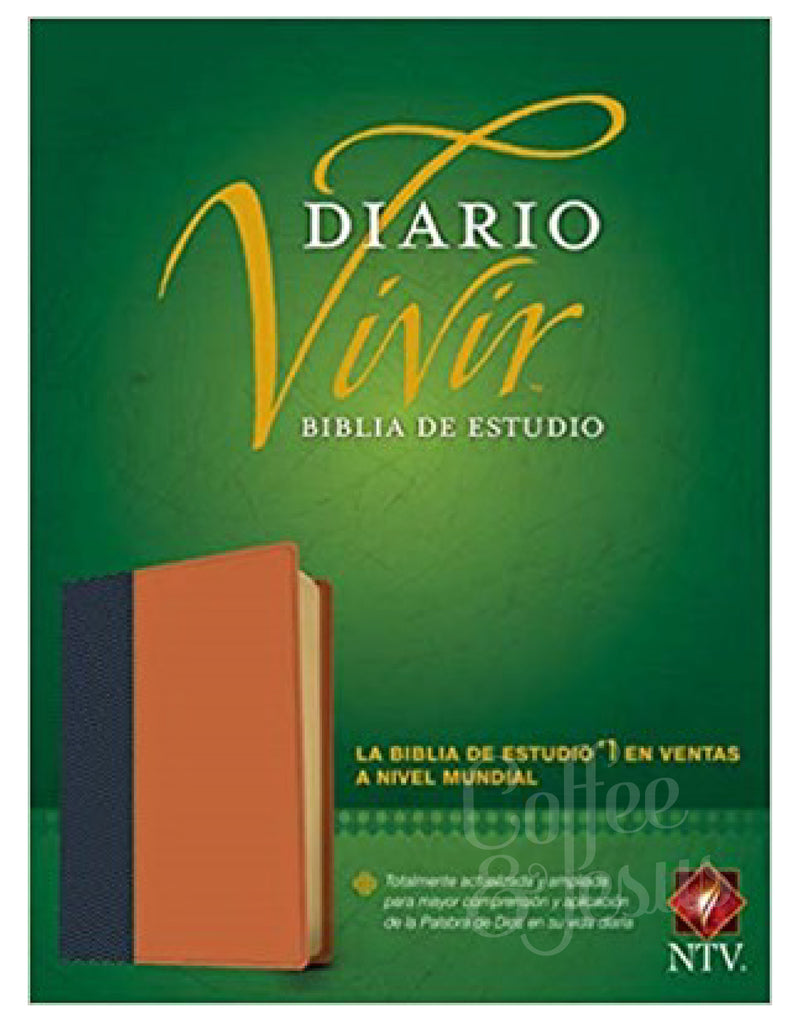 Biblia de estudio del diario vivir con índice color azul café - NTV