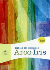 Biblia de estudio arco Íris negro imitación piel - RVR 1960