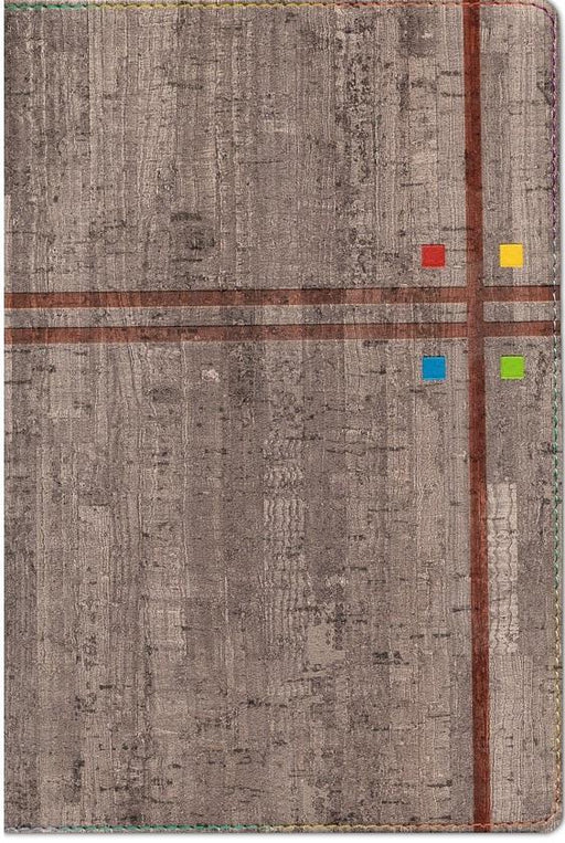 Biblia de estudio arco iris gris pizarra simil piel - RVR - Coffee & Jesus