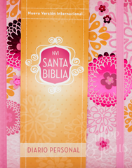 Biblia Diario personal, color rosa, con márgenes amplios  - NVI