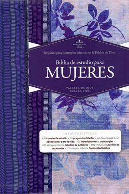 Biblia de estudio para mujeres, azul floreado tapa dura - RVR 1960