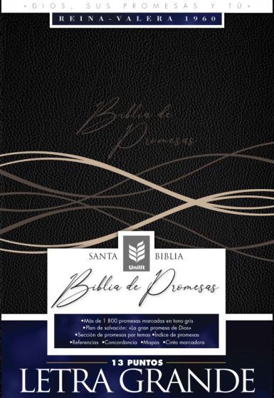 Biblia de promesas, letra grande negro - RVR 1960