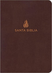 Biblia letra súper gigante, piel marrón con índice - NVI