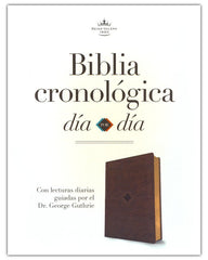 Biblia cronológica día por día marrón símil piel- RVR 1960