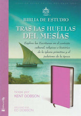 Biblia de estudio tras las huellas del Mesías, dos tonos rosa y marrón - RVR 1960