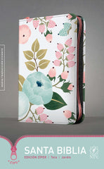 Santa Biblia Edición Ziper Flores - NTV | Portátil y Resistente