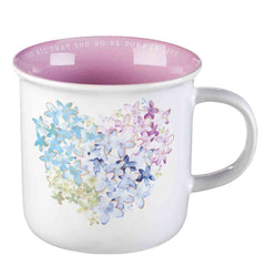 Violet Floral Heart: Let All That You Do Be Done In Love (Ceramic Mug)