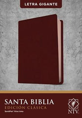 Santa Biblia, edición clásica color vino, letra gigante - NTV