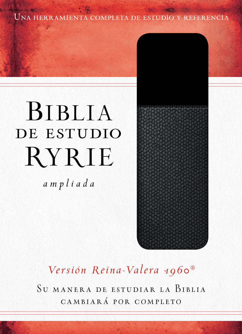 Biblia de estudio Ryrie, ampliada dúo tono negro - RVR 1960