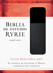 Biblia de estudio Ryrie, ampliada dúo tono negro - RVR 1960