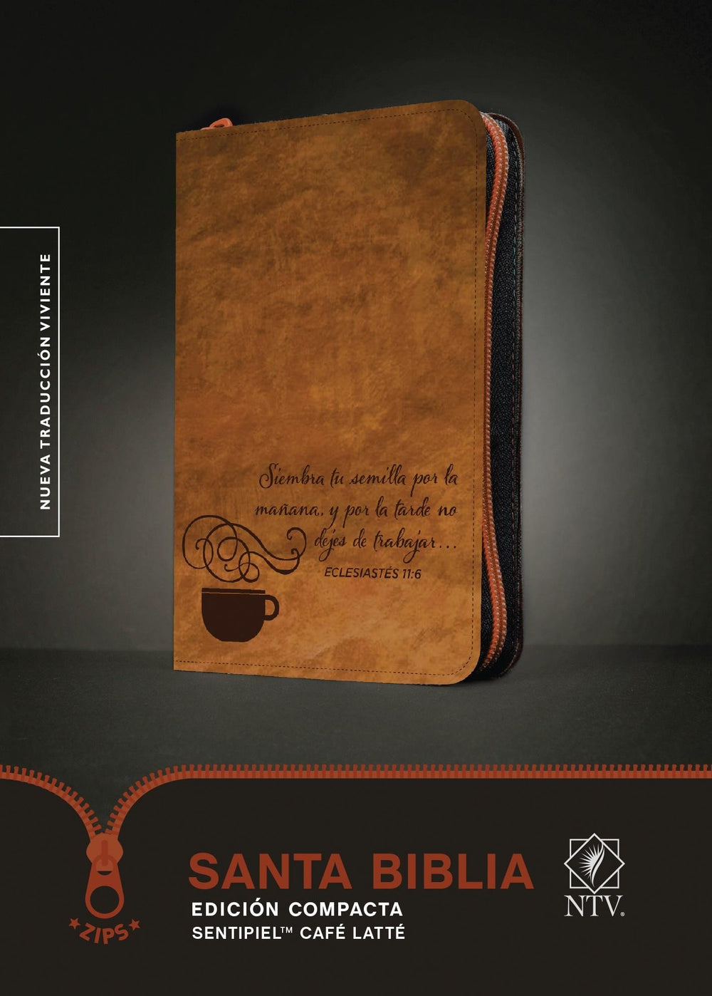 Biblia compacta sentipiel café latte - NTV