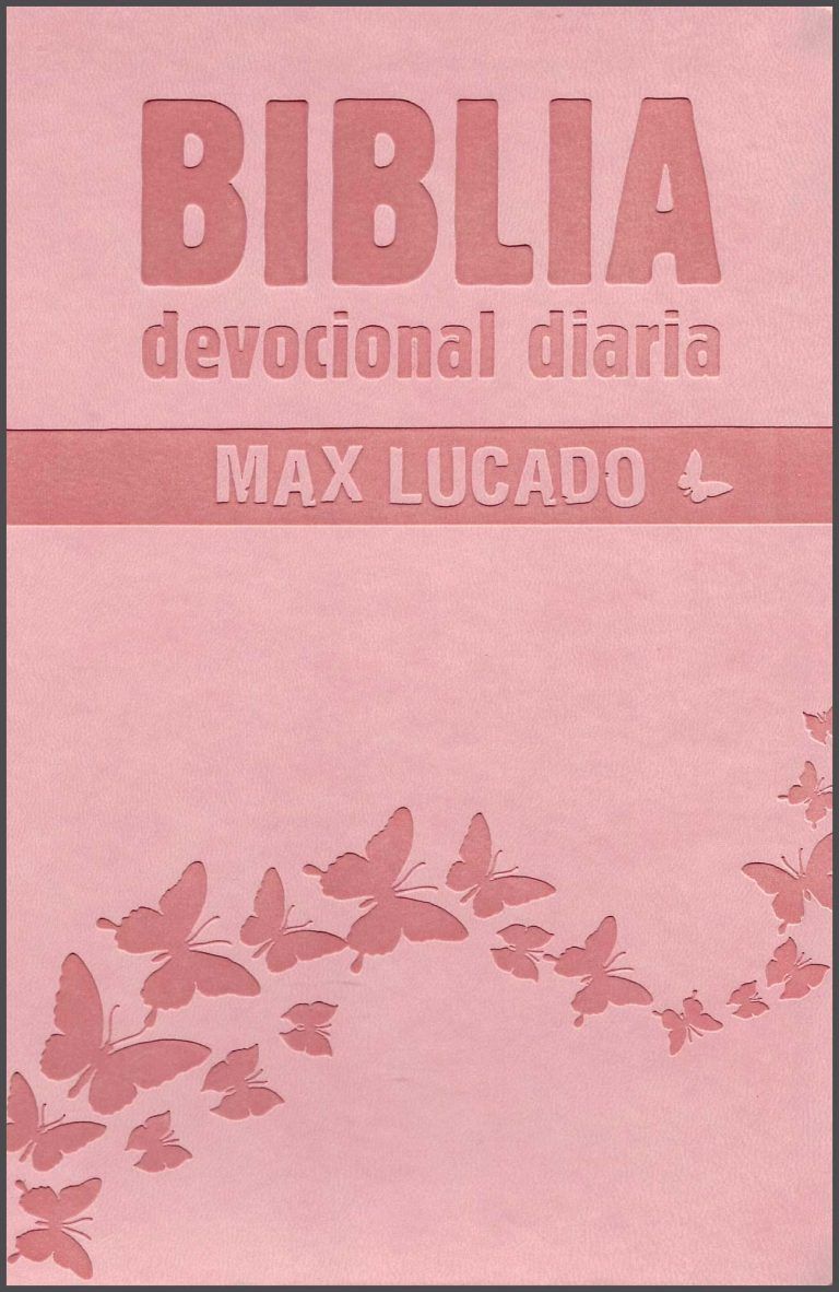 Biblia devocional diaria, imitación piel rosa - Max Lucado - RVR 1960 - Coffee & Jesus