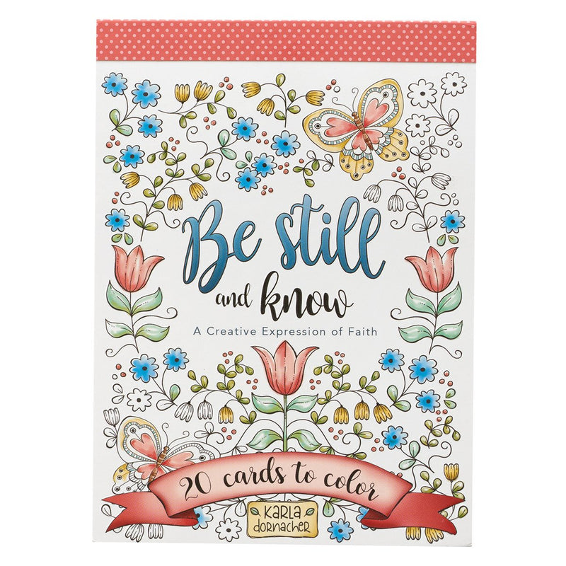 Postales para colorear - Be still & know - Coffee & Jesus