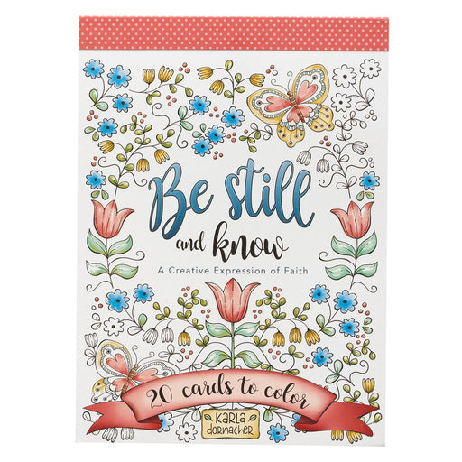 Postales para colorear - Be still & know - Coffee & Jesus