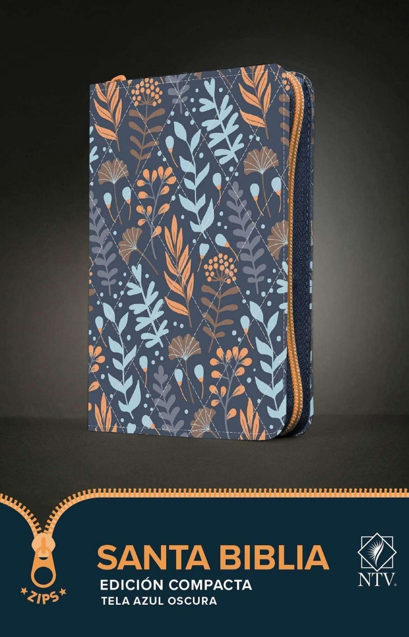Biblia Compacta Azul Oscuro con Zipper - NTV
