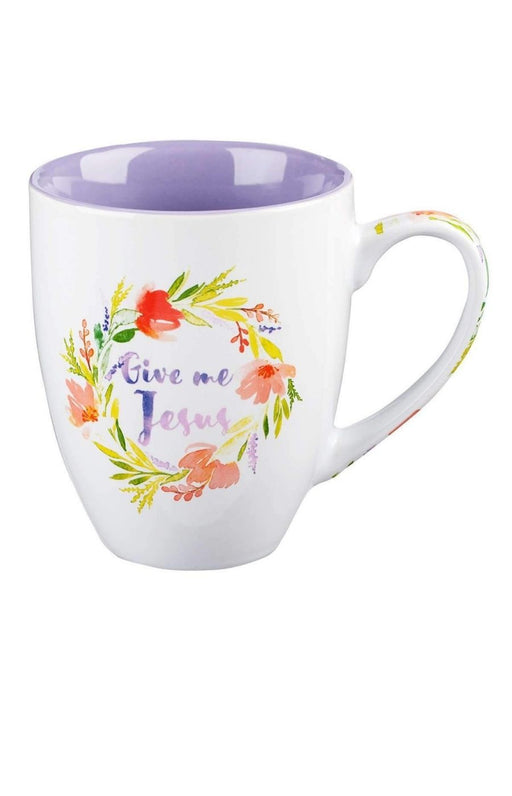 MUG - MUG GIVE ME JESUS - BLANCO/MORADO - Coffee & Jesus