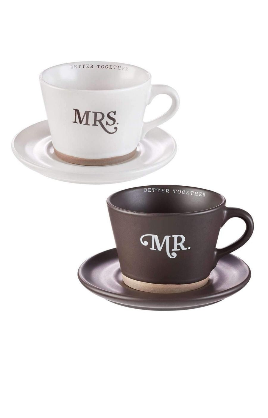 MUG - MR & MRS SET 2 POCILLOS +  PLATOS MR & MRS