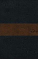 Biblia de estudio Spurgeon de letra grande, imitación piel negro y café - RVR 1960