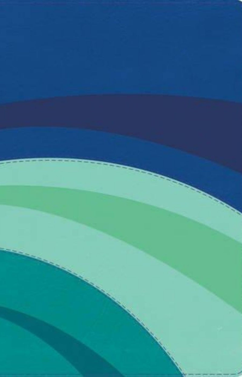 Biblia de estudio arco iris azul oscuro, celeste y turquesa- RVR 1960