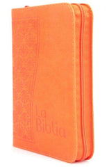 Biblia mediana naranja con cierre - TLA